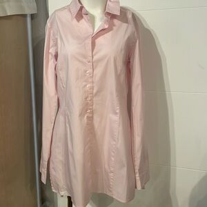 Moda International Women’s Pastel Pink Tailored button down blouse Size L